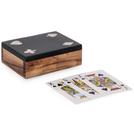 Carte "Fortune" in legno di acacia per decorazioni interne