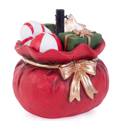 Base per albero di Natale rosso di polvere di gesso per decorazioni natalizie