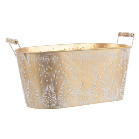 Set 3 vaso "Chilly" oro in metallo per decorazione