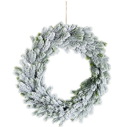 Corona natalizia Marmolada innevata in ferro per decorazioni natalizie