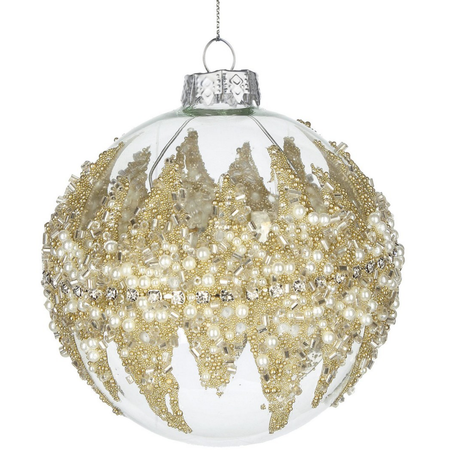 Palline per albero di Natale in vetro "Mirage" oro per decorazioni natalizie