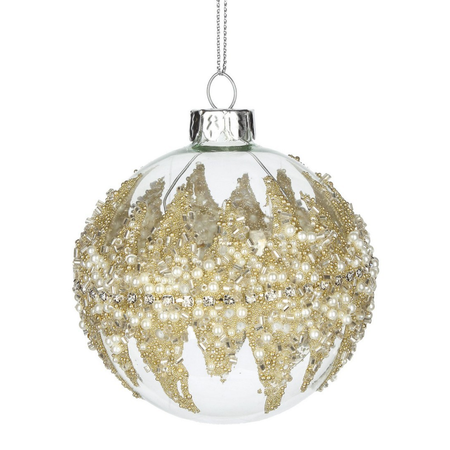 Palline per albero di Natale in vetro "Mirage" oro per decorazioni natalizie
