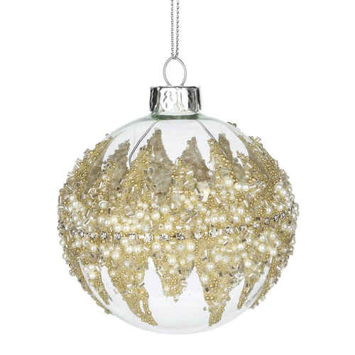 Palline per albero di Natale in vetro Mirage oro per decorazioni natalizie
