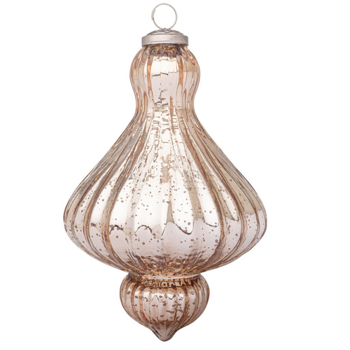 Pendaglio Gloss trottola la in vetro  per decorazioni natalizie