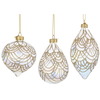 set.3 Pendaglio in vetro  Prism iridescente per decorazioni natalizie