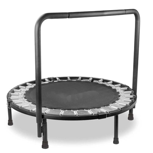 Trampolino elastico con struttura in tubi di acciaio per bambini