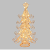 Albero di Natale in metallo rame, h 35 cm, MicroLED bianco caldo