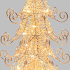 Albero di Natale in metallo rame, h 35 cm, MicroLED bianco caldo