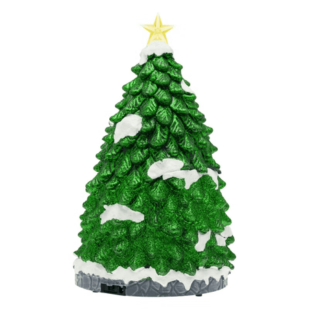 Villaggio di Natale, Albero di Natale con Trenini in movimento, led multicolor