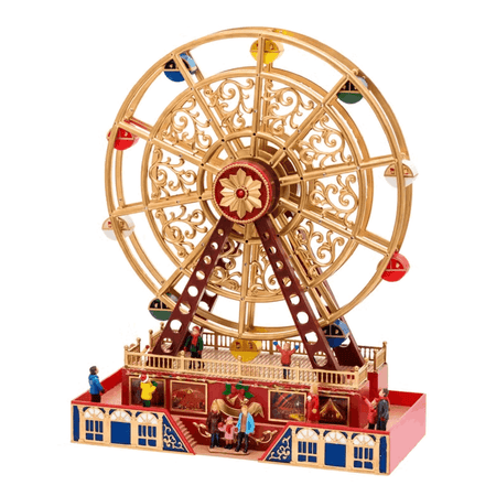 Villaggio Ruota Panoramica rotante, h 48 cm per decorazioni natalizie