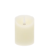 Candela led avorio in cera liscia, fiamma mobile Ø 7,5 cm per decorazioni
