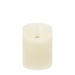 Candela led avorio in cera liscia, fiamma mobile Ø 7,5 cm per decorazioni