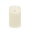 Candela led avorio in cera liscia, fiamma mobile Ø 7,5 cm per decorazioni