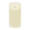Candela led avorio in cera liscia, fiamma mobile Ø 7,5 cm per decorazioni