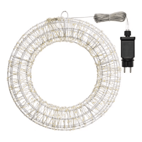 Corona Bianca 3D , microled bianco caldo e freddo, uso interno