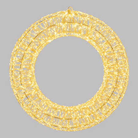 Corona Bianca 3D , microled bianco caldo e freddo, uso interno