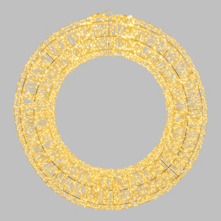 Corona Bianca 3D , microled bianco caldo e freddo, uso interno