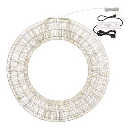 Corona Bianca 3D , microled bianco caldo e freddo, uso interno