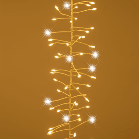 Stalattite 16 festoni, 3 x h 0,75 m, 2000 microled bianco caldo per decorazioni