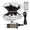 Catena 20 m, 200 minisfere Ø 15 mm, Dual Color LED Bianco Caldo e Multicolo