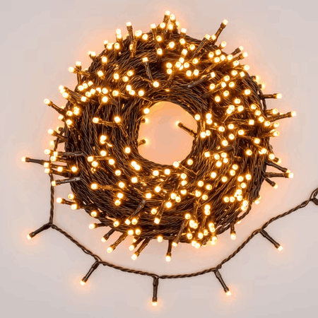 Catena 30 m, 500 Dual LED bianco caldo e bianco extra caldo