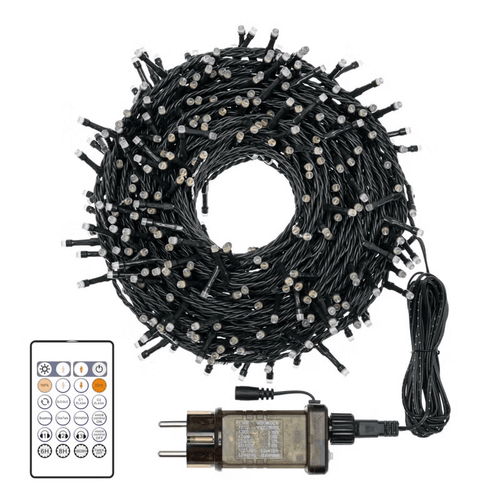 Catena 30 m, 500 Dual LED bianco caldo e bianco extra caldo