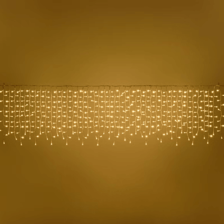 Tenda Irregolare con led bianco caldo, cavo trasparente, prolungabile