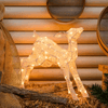 Renna cucciolo 3D Light Cream & Brown 60 led bianco extra caldo per decorazioni