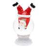 Sfera con Babbo Natale capovolto, led RGB cambiacolore per decorazioni