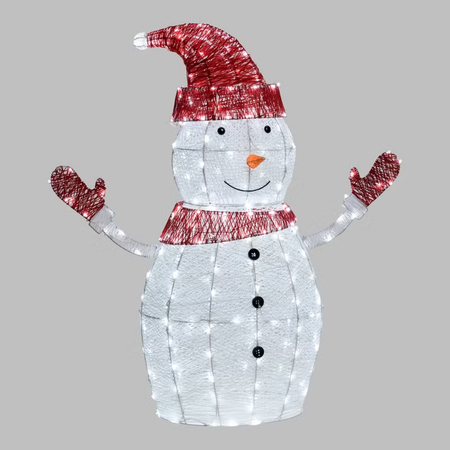 Pupazzo di Neve 3D White & Color, Dual Color LED bianco caldo e freddo