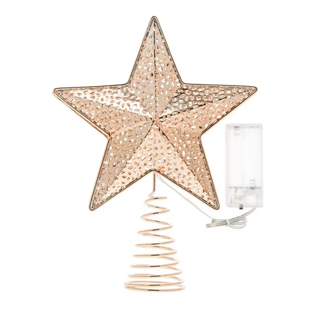 Puntale stella luminosa per albero di natale con led per decorazioni