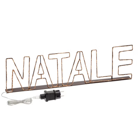 Scritta luminosa led olor rame, bianco caldo per decorazioni