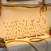 Scritta luminosa led olor rame, bianco caldo per decorazioni