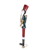 Soldatino schiaccianoci con tromba, h 102cm per decorazioni interne