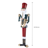 Soldatino schiaccianoci con tromba, h 102cm per decorazioni interne