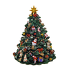Carillon natalizio per villaggio di Babbo Natale con albero di Natale h 16,5 cm