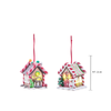 Pendaglio a forma di casetta per albero decorazione natalizia, Set.2