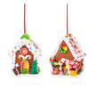 Pendaglio a forma di casetta con led per albero decorazione natalizia, Set.2