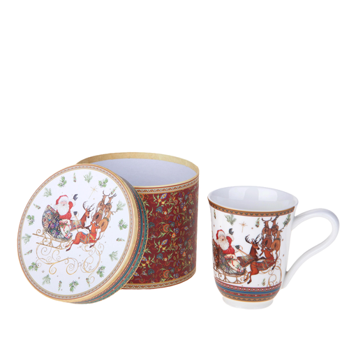 Box con tazza in ceramica per decorazioni natalizie interne