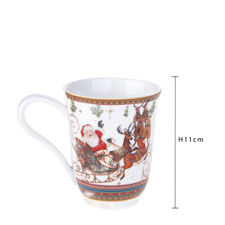 Box con tazza in ceramica per decorazioni natalizie interne