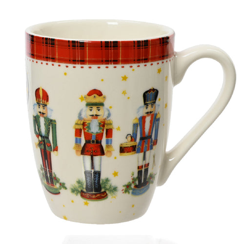 Tazza con schiaccianoci in ceramica con manico decorazione natalizia, 10.6 cm