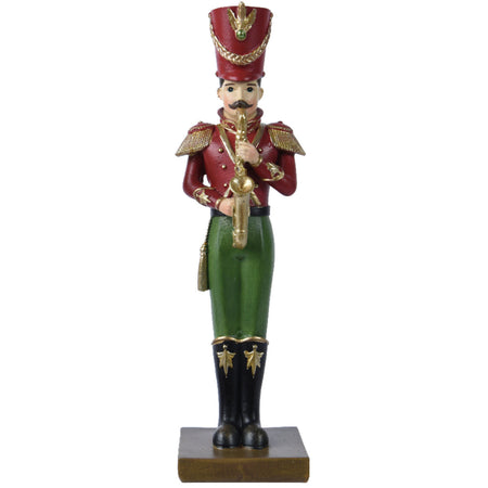 Statuetta decorativa schiaccianoci decorazione natalizia in resina da 20.5 cm