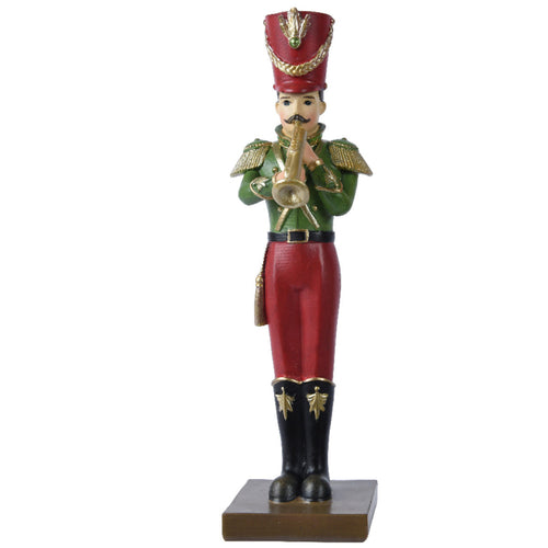 Statuetta decorativa schiaccianoci decorazione natalizia in resina da 20.5 cm