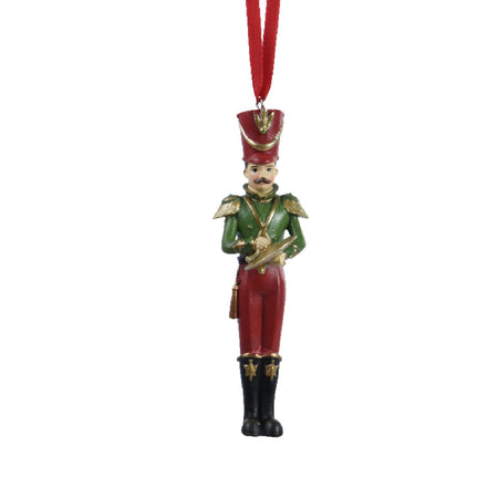 Pendaglio a forma di soldatino schiaccianoci per albero decorazione natalizia da 12.6 cm