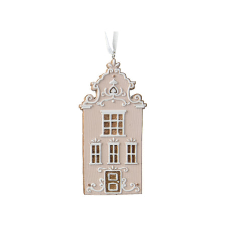 Pendaglio casette di pan di zenzero per albero decorazione natalizia da 10.7 cm