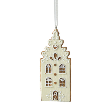 Pendaglio casette di pan di zenzero per albero decorazione natalizia da 10.7 cm