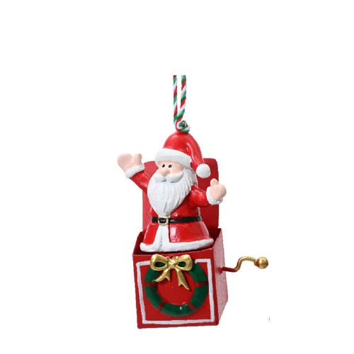 Pendaglio scatole con personaggio natalizio per albero decorazione natalizia da 9.7 cm
