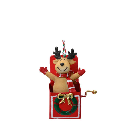 Pendaglio scatole con personaggio natalizio per albero decorazione natalizia da 9.7 cm