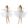 Statuetta decorativa Ballerina decorazione natalizia in resina da 20 cm