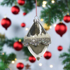 Pallina per albero di Natale, in Vetro, con perline e diamanti per decorazioni natalizie
